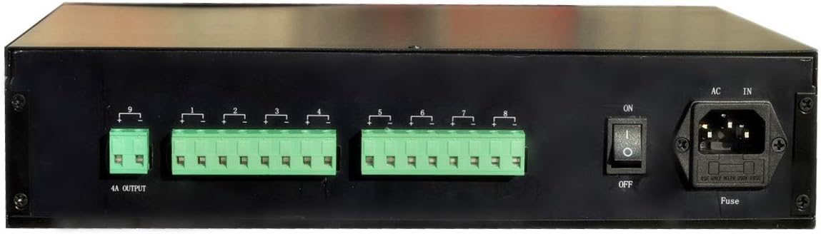 9 Channel DC12V 10 Amp CCTV Power Supply with Metal Box, Pack of 2 E956688