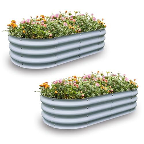 Galvanized Raised Garden Bed Dark Grey X261