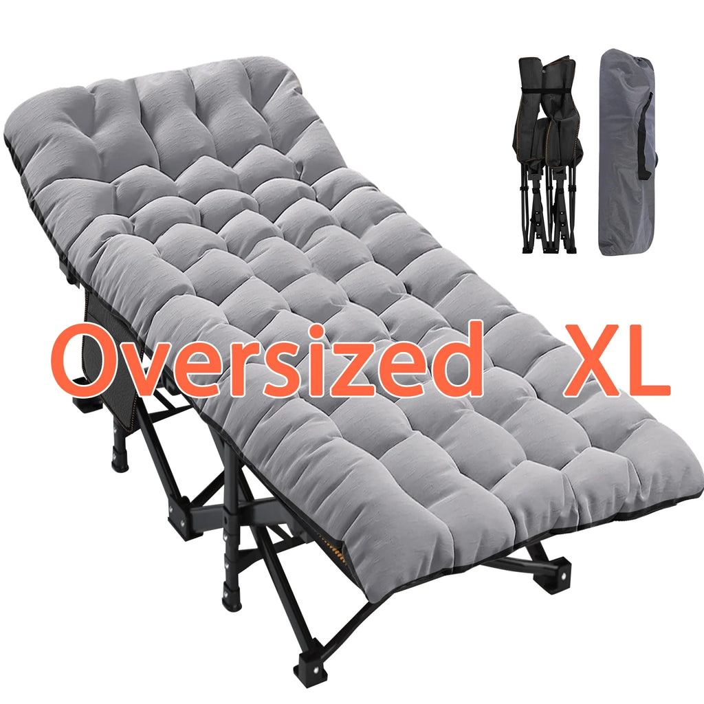 78" Oversized Folding Cot with Mattress and Carry Bag V28113