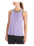 Purple Color Block Sleeveless Scoop Neck Tank Top Q576