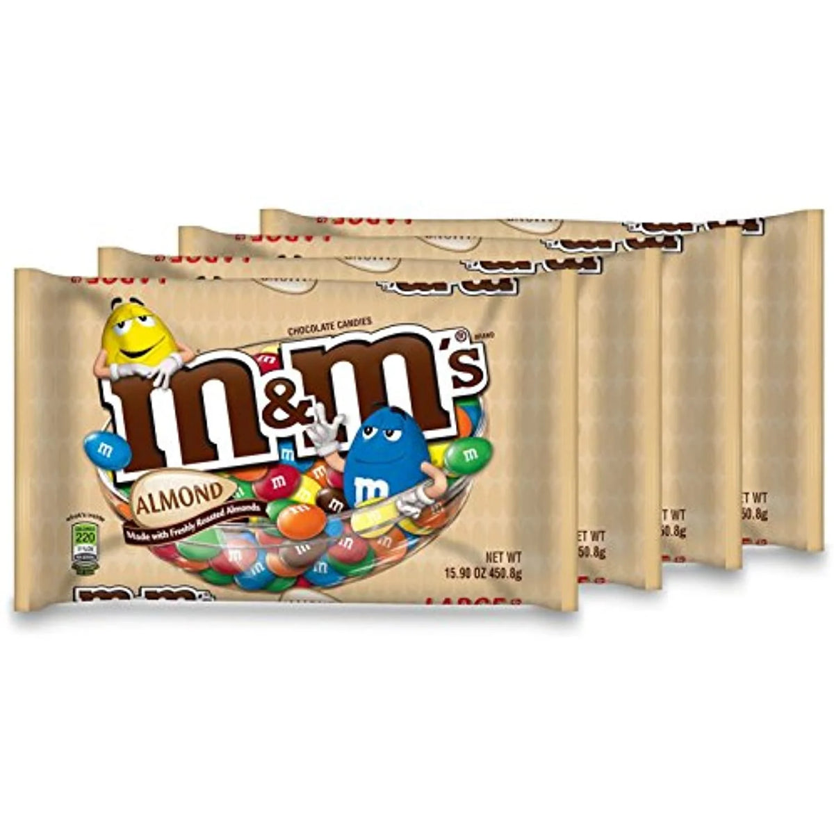 Almond Chocolate Candy 15.9-Ounce Bag Pack Of 4 C68341