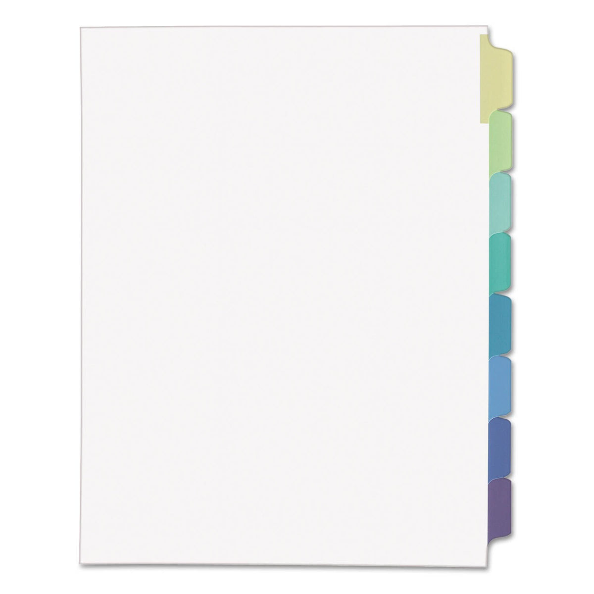 Clear Label Unpunched Dividers, 8-Tab, Ltr, 25 J26820