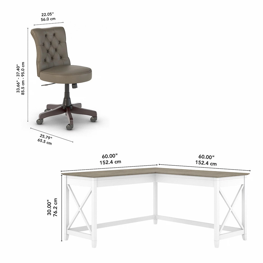 L Shaped Desk with Office Chair S5819