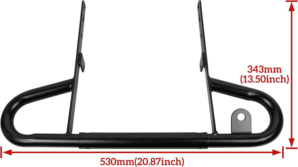 Black Aluminum Rear Bumper Assembly Kit for Yamaha Raptor 700 2006-2022, Pack of 2 E763255