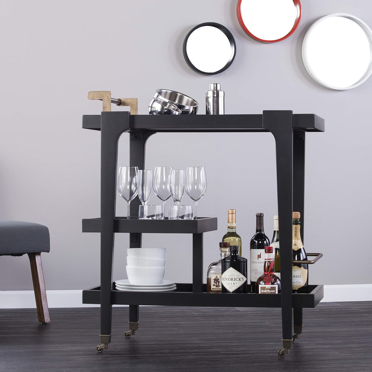 Black Bar Cart P12340