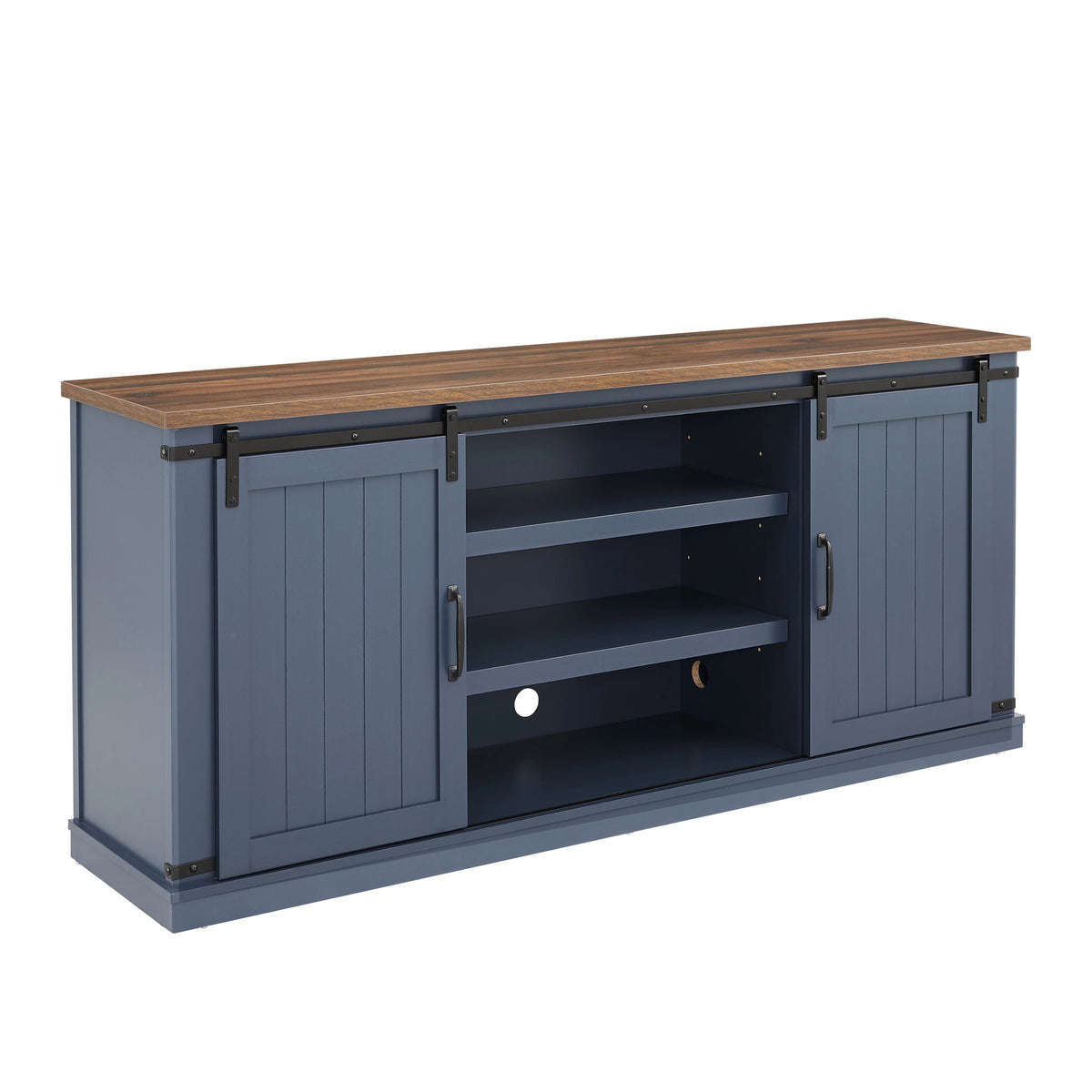 Farmhouse Sliding Barn Door TV Stand G414536