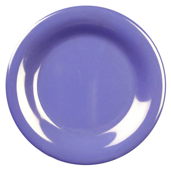 Purple 7 5/8x22 Wide Rim Plate, Melamine, Pack of 6 N7167
