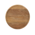 Carved Wood Round Indoor End Table Y694203