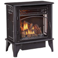 Black 3-Sided Dual Fuel Gas Stove with Remote Control 23,000 BTU Z853