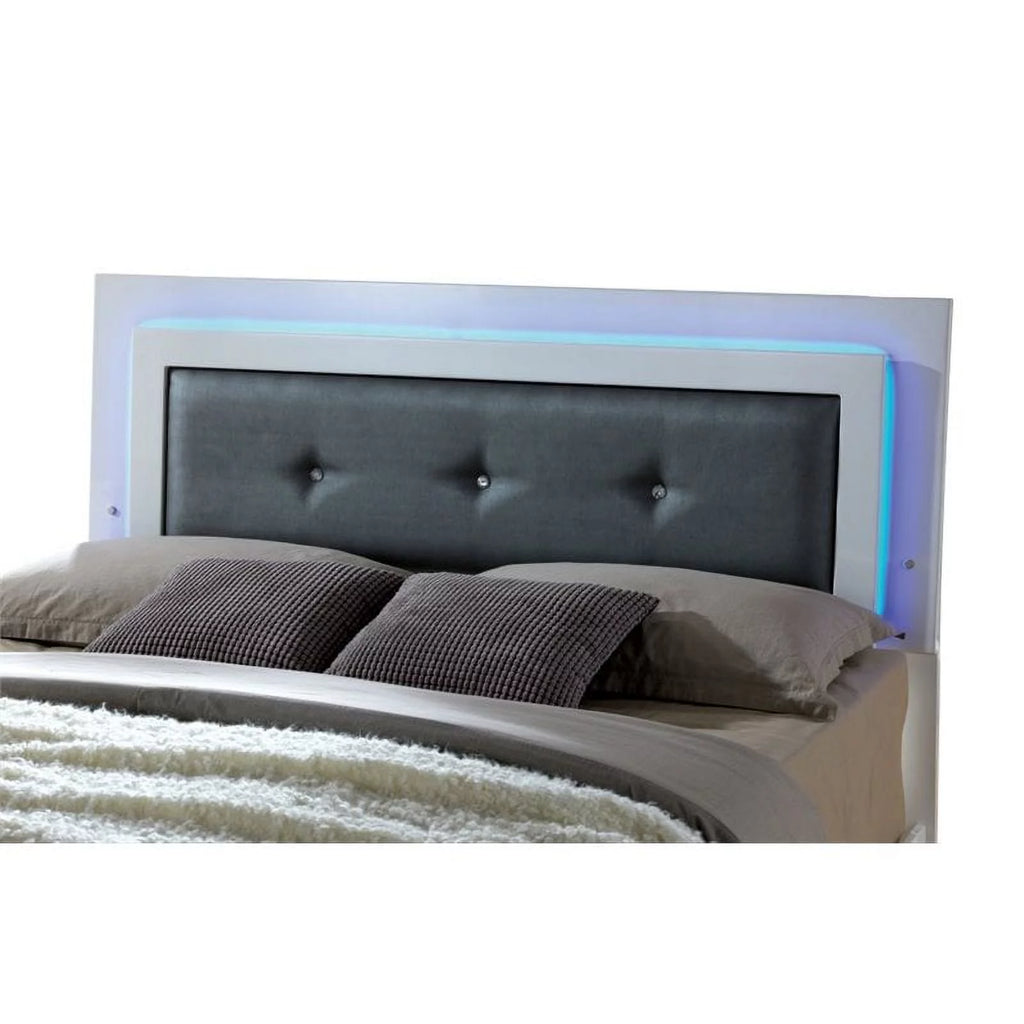 Glossy White Wood Bedroom Set King J28994