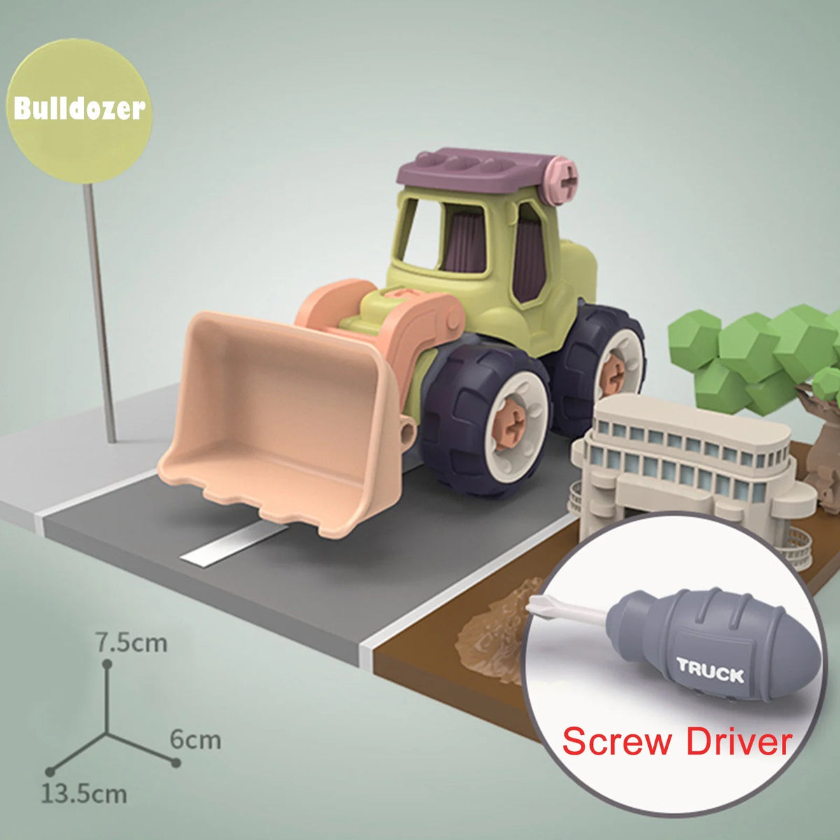 DIY Nut Building Construction Toy Excavator H132074