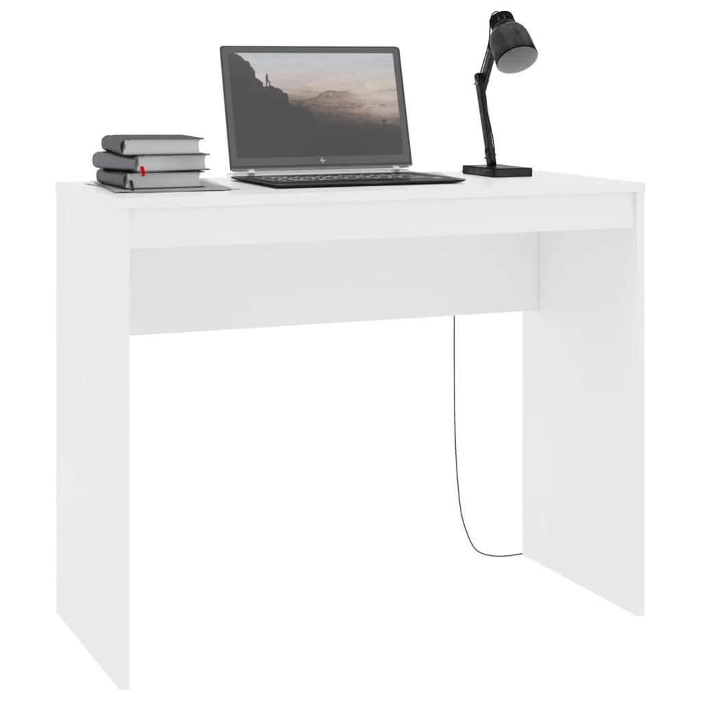 White Chipboard Computer Desk H425