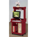 Brown Computer Desk with Hutch M4675