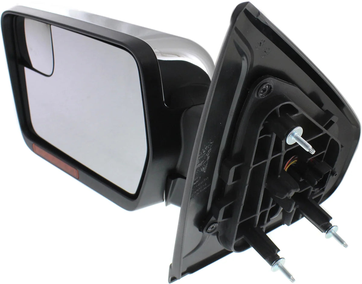 Left Driver Side Heated Mirror with Blind Spot Signal Light Chrome S510