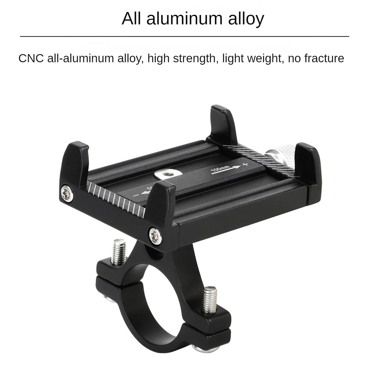 Black Metal Mobile Phone Holder for Motorcycle Scooter O99412