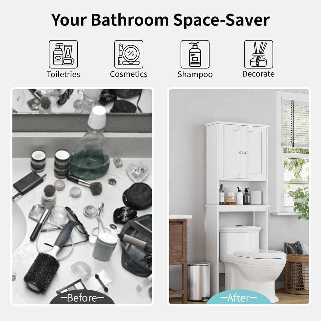 Over The Toilet Storage Cabinet White Y418912