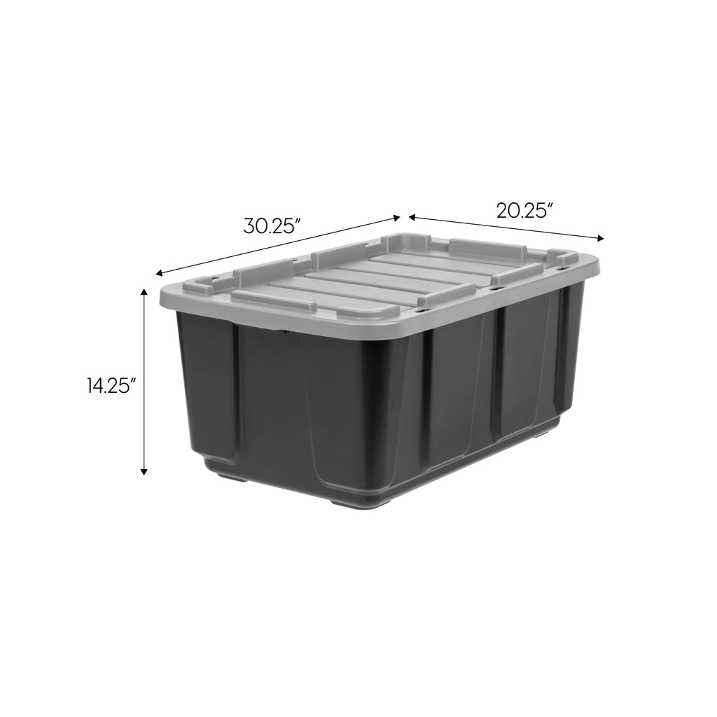 27Gal 4 Pack Stackable Plastic Storage Bin with Lid N518