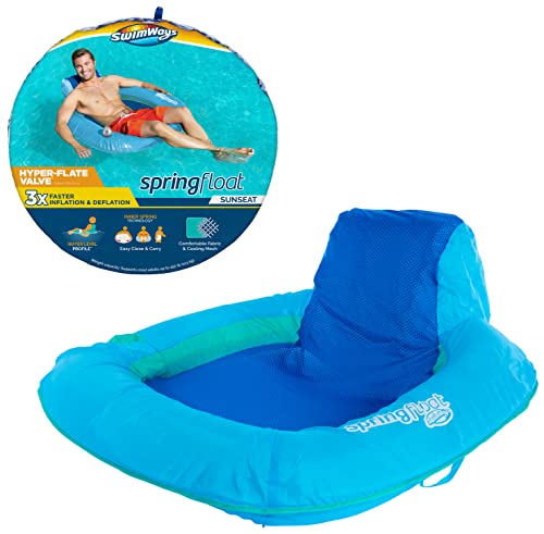 Inflatable Pool Float Chair Sky Blue V796