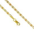 14K Yellow White Rose Gold 6.3mm Necklace Chain Link Lobster Clasp 18 Inches R4945