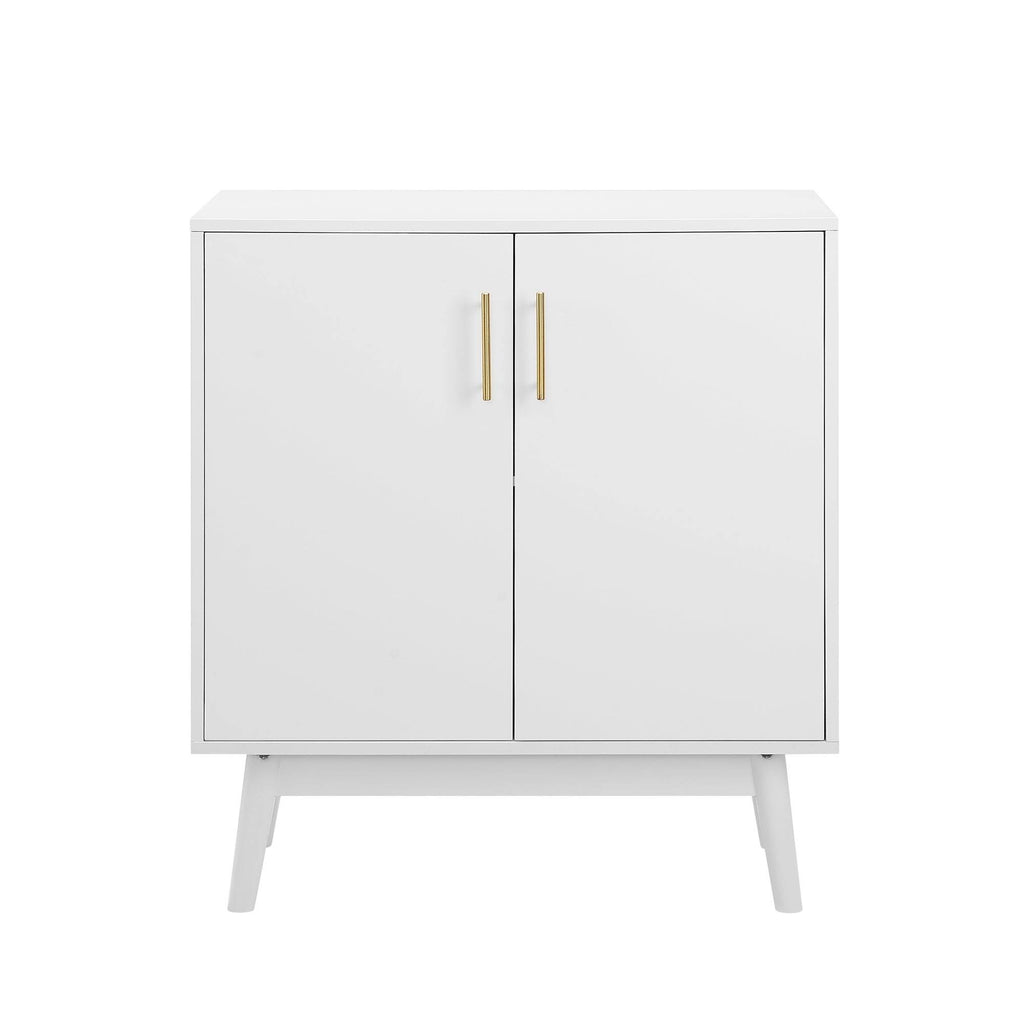 White Mid-Century Accent Cabinet C34006