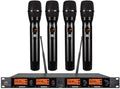 UHF 4 Channel Wireless Microphone System with 4 Handheld Metal Mics C27337
