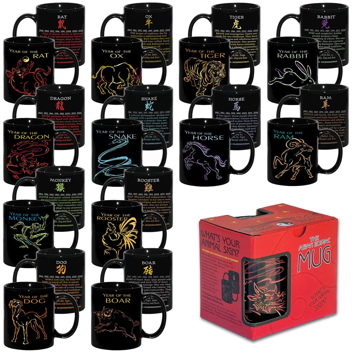 Chinese New Year of the RABBIT 3 Piece Mug Gift Set J185394