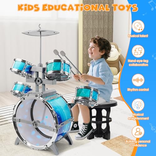 Kids Drum Set with 5 Pcs Drums V130