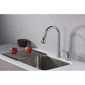 Chrome Single-Handle Pull-Down Sprayer Kitchen Faucet D844