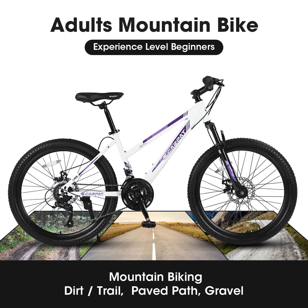 26 inch White Disc Brakes Mountain Bike X836763