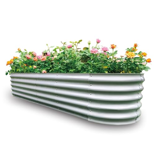 Galvanized Raised Garden Bed Dark Grey X261