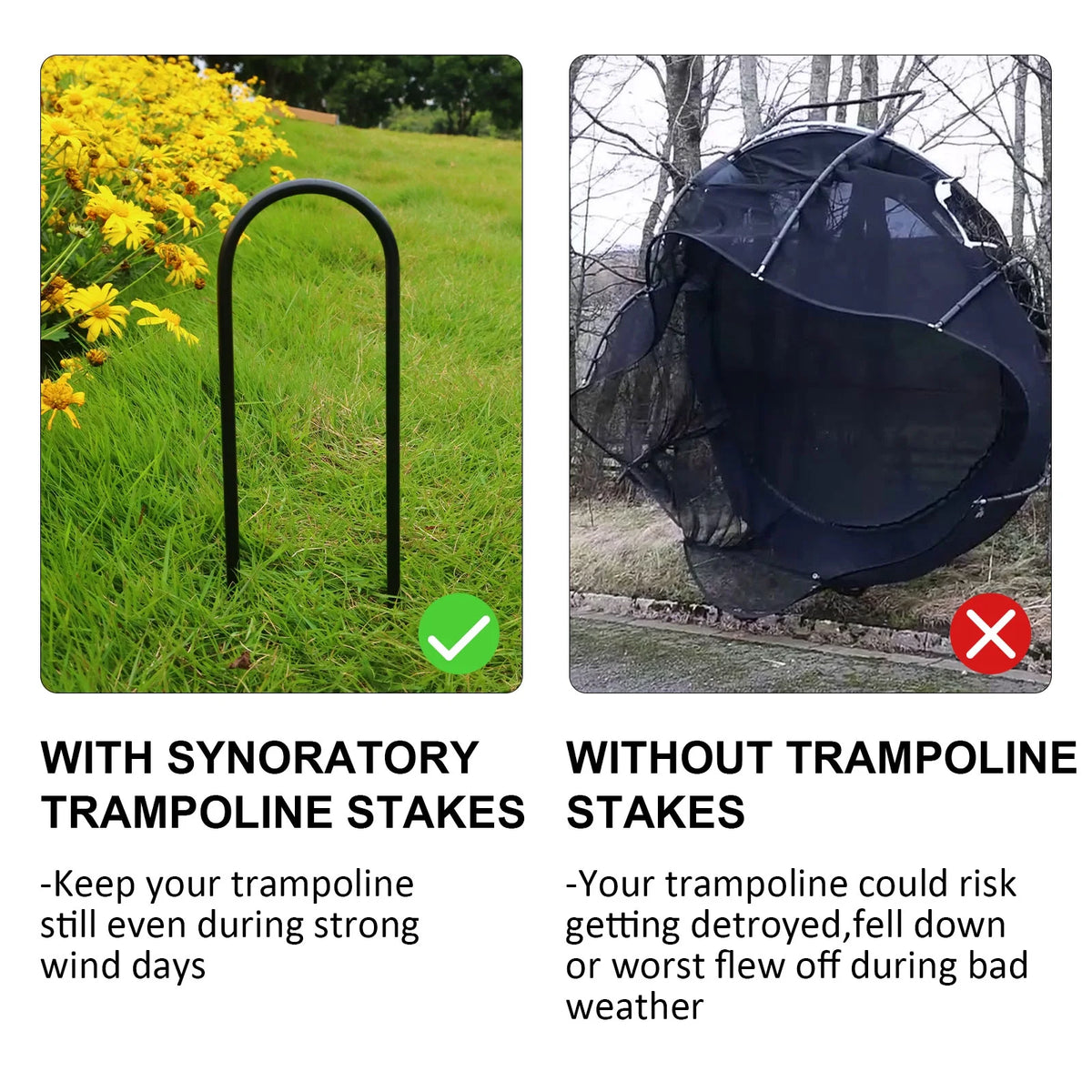 8 Pcs Heavy Duty Trampoline Ground Anchor D205910