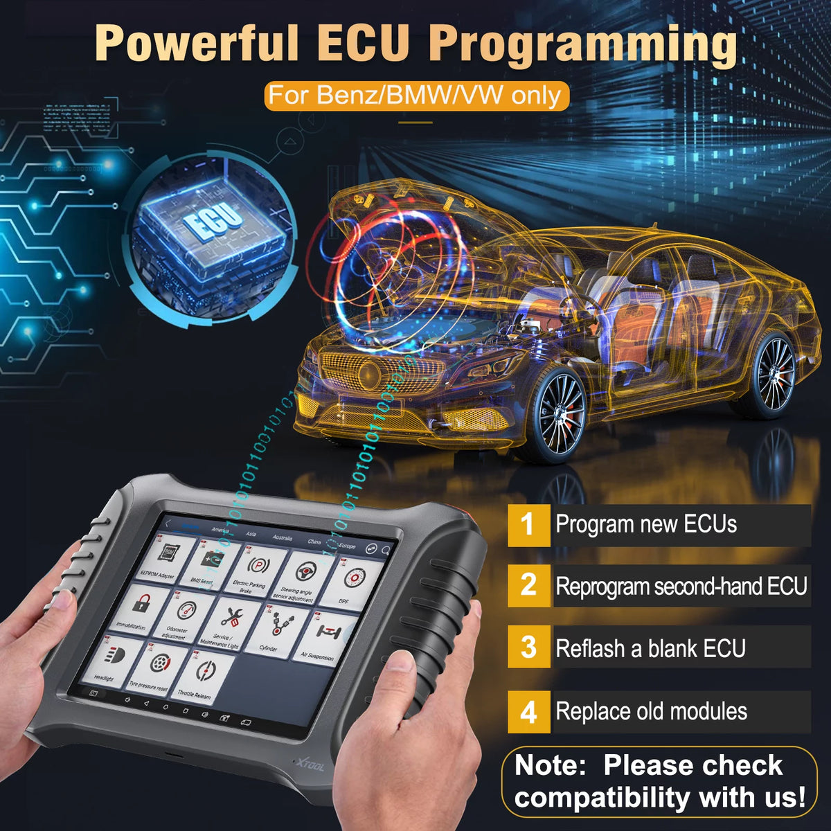 Automotive Diagnostic Scan Tool, Bi-Directional Bluetooth Car Scanner, 42 Services C9126