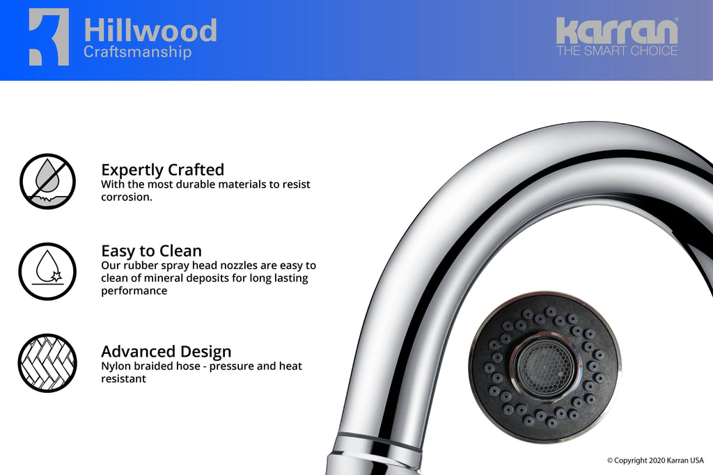 Chrome Single-Handle Pull-Down Sprayer Kitchen Faucet D844