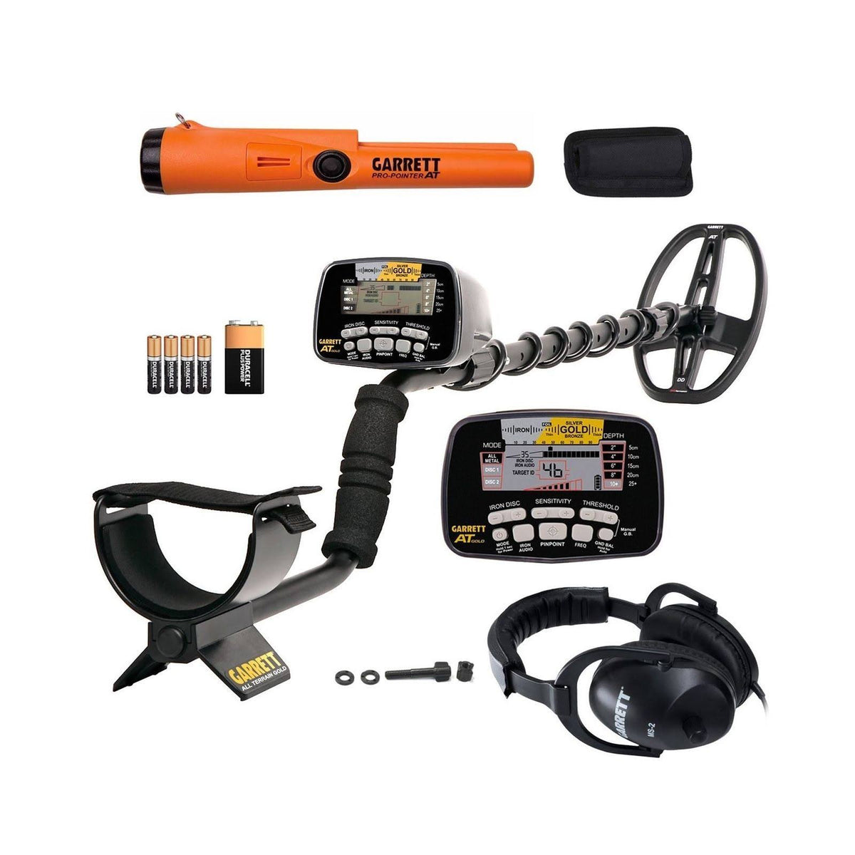 Waterproof Metal Detector with Headphones and Pinpointer K63797