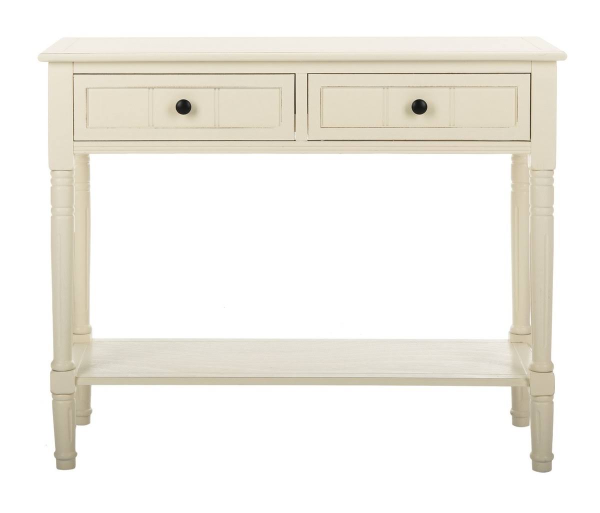 2 Drawer Distressed Cream Console T342