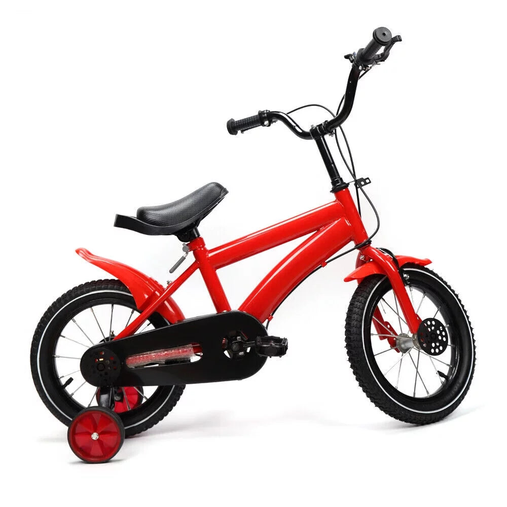 Yellow 14 Inch Kids Bike with Training Wheels N971