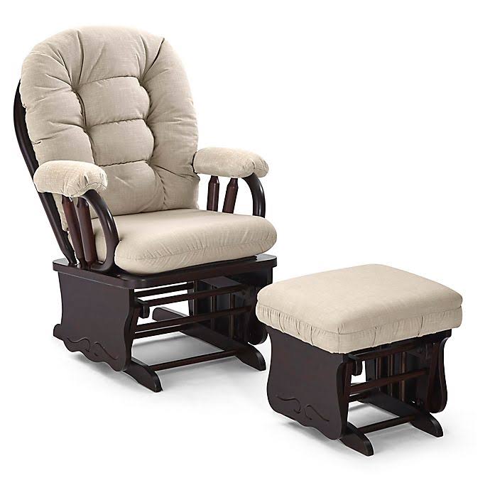 Linen Glider and Ottoman P148