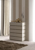 Taupe Mat & Gloss 5 Drawer Chest K7306
