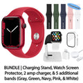 Red 45 mm Aluminum Case Smartwatch with Sport Band P6664
