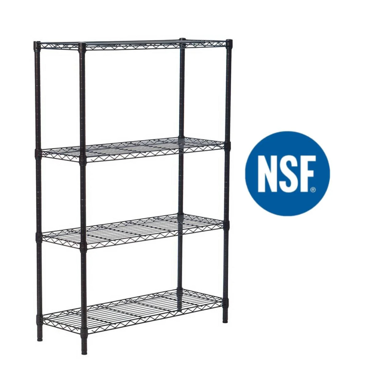 4 Layer Wire Shelving Rack Metal Shelf Adjustable Unit O47556