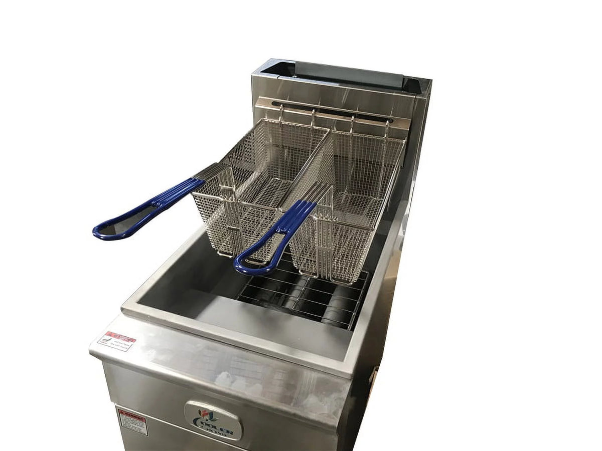 Commercial Deep Fryer 40lbs 90000 BTU Stainless Steel L739