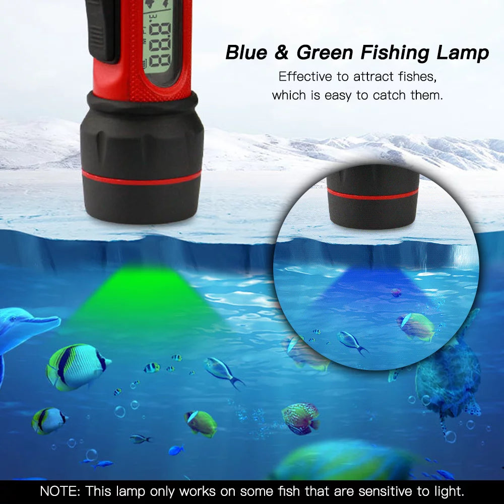 Sonar Ice Fishing Fishfinder with 0.8-90m Detection Depth Y27673