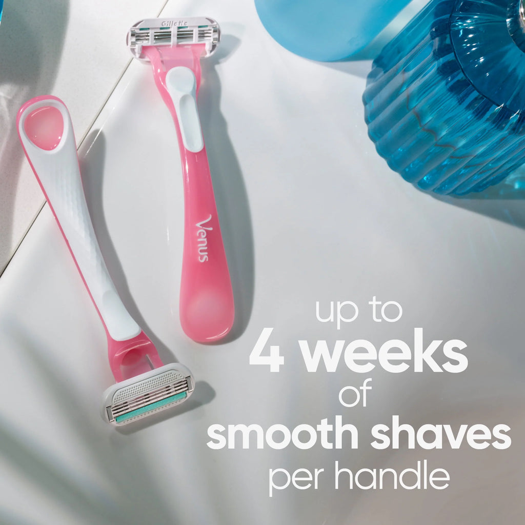 Women's Disposable Razor, 3 Count, Pink U609
