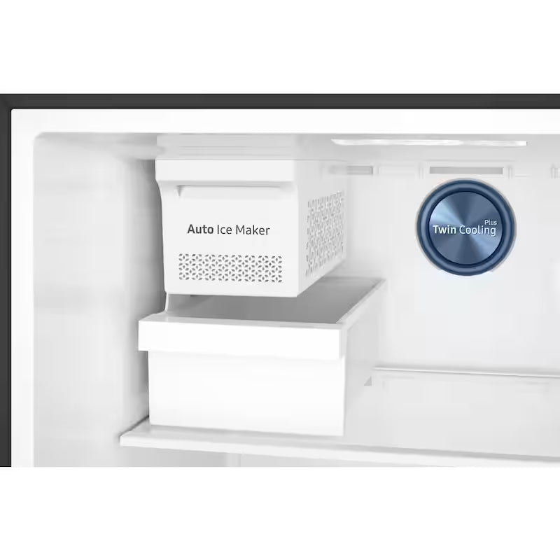 29 in. 17.6 cu. ft. Top Freezer Refrigerator with Ice Maker in Black Stainless Steel A5971