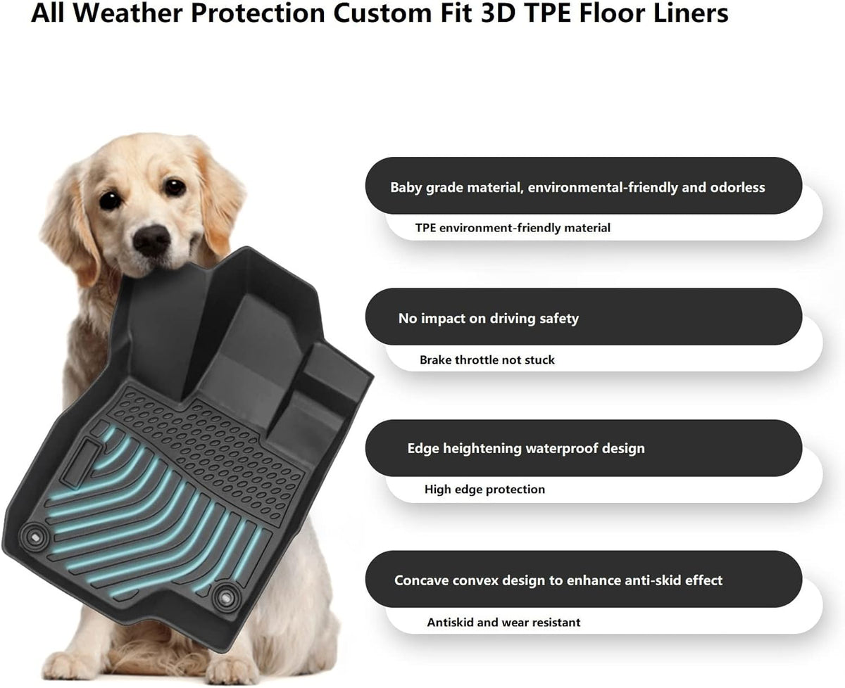 Black All Weather Car Floor Mats Y2125