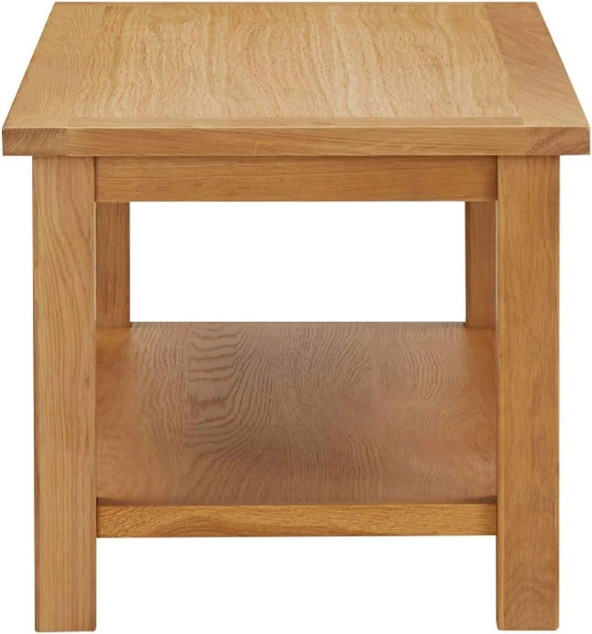 Solid Oak Wood Coffee Table Brown Dark Rectangular 35.4"x17.7"x15.7" P152