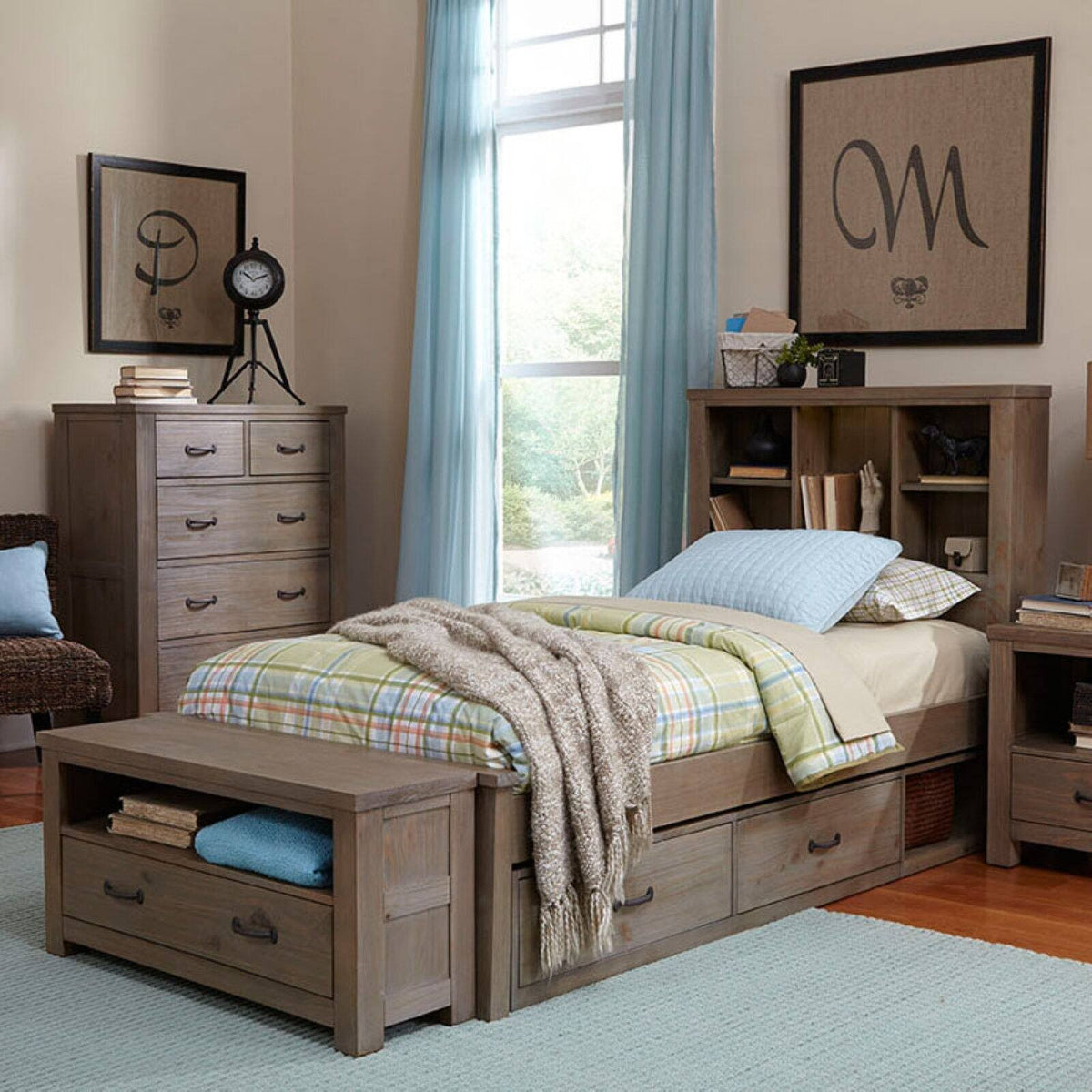 Twin Bookcase Bed O8775
