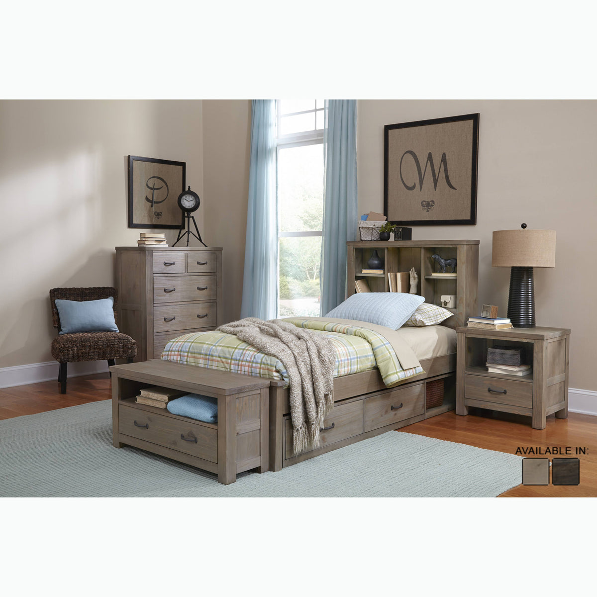 Twin Bookcase Bed O8775