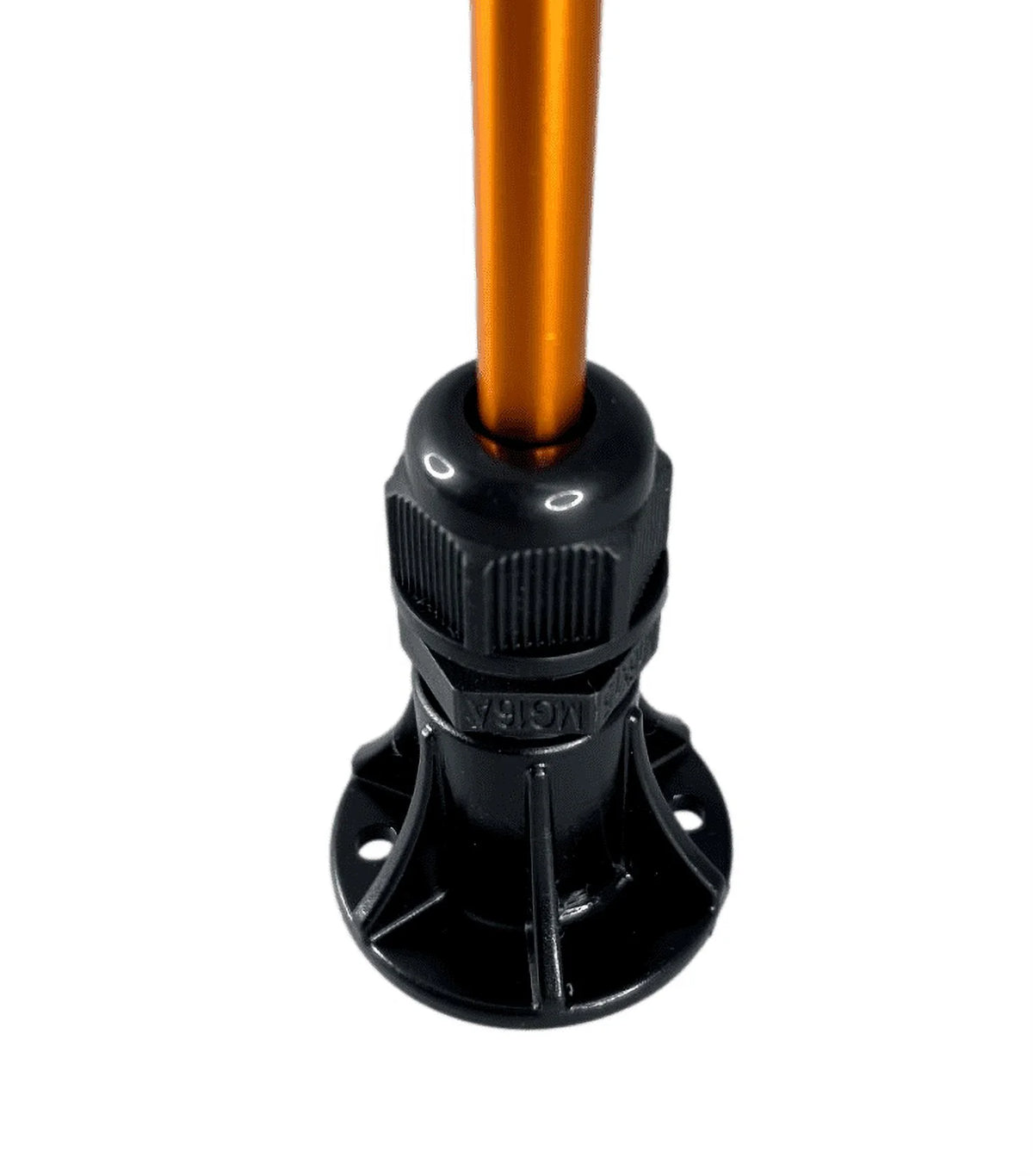 Red Triangle Flag Pole Socket Base Bronze Anodize Aluminum 5/16" Tube Foldable Pole with Light Y695