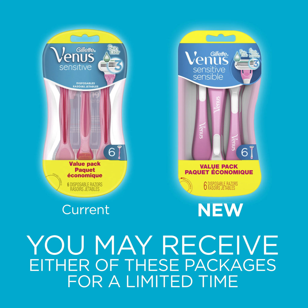Women's Disposable Razor, 3 Count, Pink U609